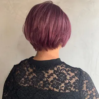 ショート カラー ハッシュカット/ハイ トーン/MANAMIのヘアスタイル