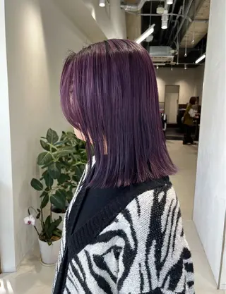 ミディアム カラー レイヤーカット/カラ ー/U24/河野凜のヘアスタイル