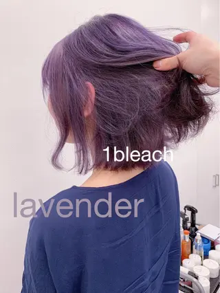 ミディアム カラー 柔らかbeige モトキのヘアスタイル