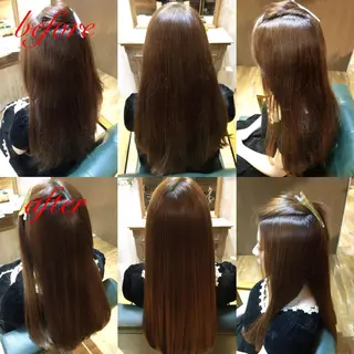 ロング ブリーチ縮毛矯正/ デサキ ショウヘイのヘアスタイル