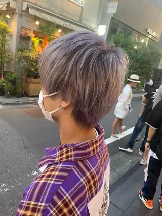 ショート カラー メンズ ピンクベージュ/新潟 万代/高橋桃葉🍑のヘアスタイル