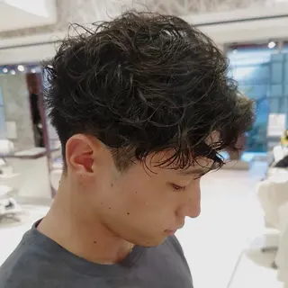 ショート パーマ メンズ さくらば ここのヘアスタイル