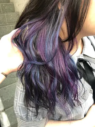 セミロング カラー 原宿サロン代表 デザインカラー伊藤卓のヘアスタイル