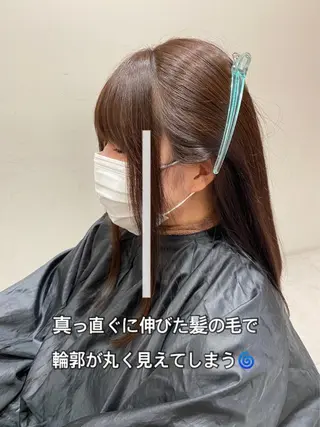 セミロング カラー 小野寺瑞希 /最小顔カットのヘアスタイル