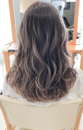 ロング カラー ヘアアレンジ モテ髪透明感❤️ デイズヘアカラーのヘアスタイル