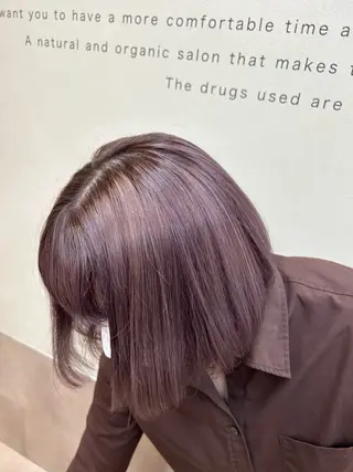 カラー .AIRI🌼 暖色/ぱつっとぼぶのヘアスタイル