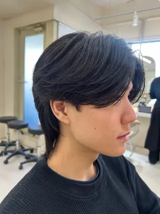 メンズ ウルフ/マッシュ/ センターパート/奈菜のヘアスタイル