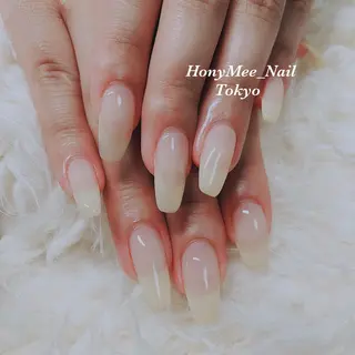 ロング カラー ネイル honey meeのネイルデザイン