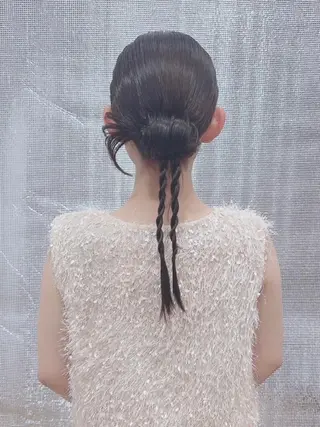 ロング カラー ヘアアレンジ LIP 大阪本店 エクステ 堀谷和孝のヘアスタイル