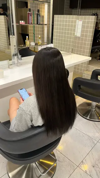 ロング カラー 韓国ヘア/赤み消し /大人透明感🫧のヘアスタイル