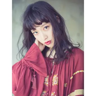 セミロング カラー (スタイリスト)牧 好美のヘアスタイル