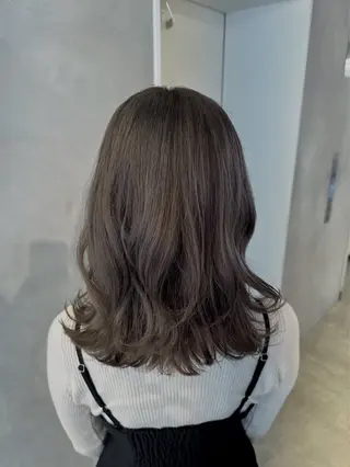 セミロング ヘアアレンジ 透明感カラー✨艶髪 制作🌱山根あゆみのヘアスタイル