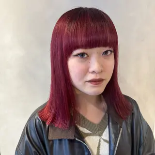 ミディアム カラー デザインカラー/パー マ🦖外岡咲希🦖のヘアスタイル