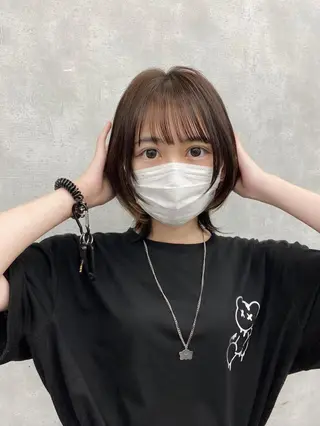 ショート カラー レイヤー/艶カラー /韓国ヘア/高松のヘアスタイル