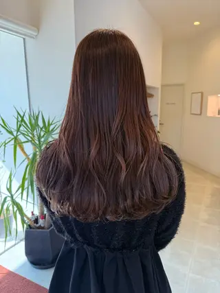 ロング カラー 木村 架音のヘアスタイル