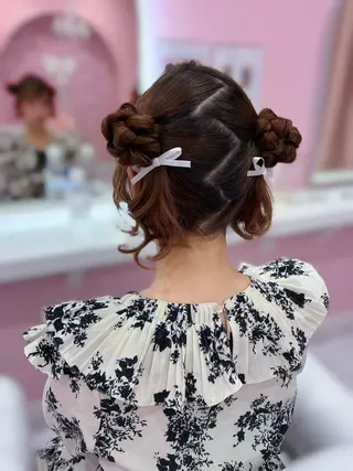 セミロング ヘアアレンジ Set Salon Mémoire by miuprierre所属・推し活🪄🩷 川上 佳奈のヘアスタイル