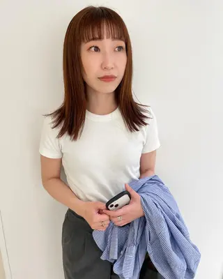 ミディアム カラー iet.所属・ウルフ/ボブ/耳ツボ ジュエリー◎ricoのヘアスタイル