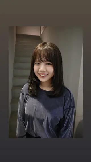 セミロング ミユ/レイヤー/ カットモデル/名東区のヘアスタイル