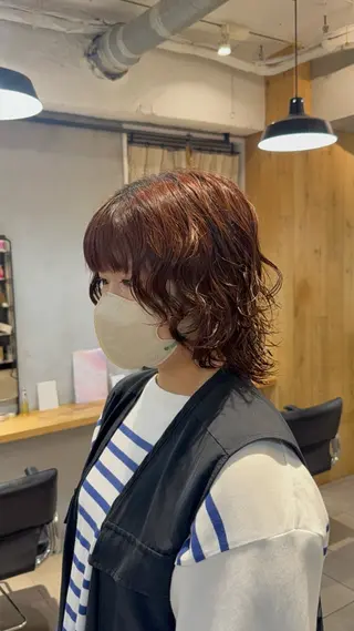 ショート パーマ Lomalia もえかのヘアスタイル