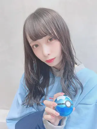 セミロング カラー hao所属・西山 頌太のヘアスタイル