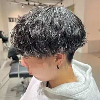 ショート パーマ メンズ iss所属・メンズ/パーマ特化 /波巻き/林洋平のヘアスタイル