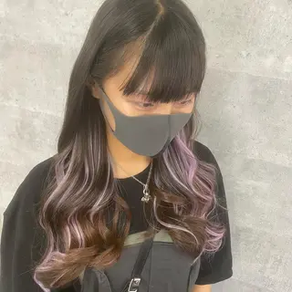 ロング カラー シールエクステ特化 ハイトーン、NANAのヘアスタイル