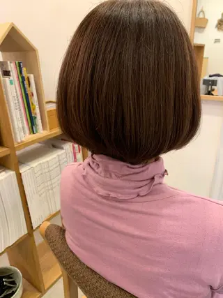 ミディアム カラー 【髪質改善】【美髪】 【ツヤ髪】ほしのちりのヘアスタイル