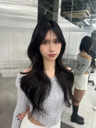 ロング 銀座/韓国/ワンホン 🤍艶髪🖤nahoのヘアスタイル