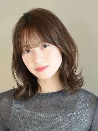 セミロング カラー 髙木美緒🌿 レイヤー/アレンジのヘアスタイル