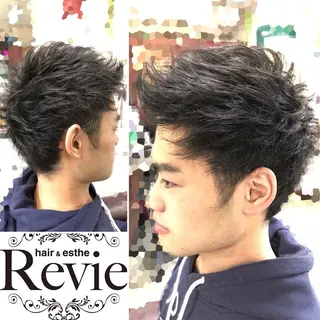ショート パーマ メンズ Revie所属・松 下のヘアスタイル