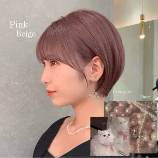 ショート カラー 暖色ショート/ボブ "マリン"𓂃🫧のヘアスタイル