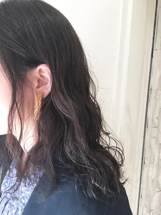 ミディアム カラー パーマ yuki hair所属・yuki watanabeのヘアスタイル