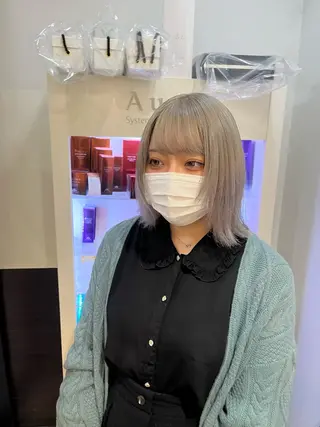 ミディアム カラー 🥇メンズパーマ /縮毛矯正/木村神心のヘアスタイル