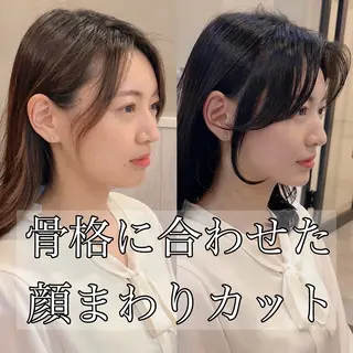 セミロング 🌹ハッシュカット、 レイヤー韓国ヘア🌹のヘアスタイル