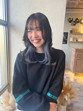 セミロング カラー Aya/四条烏丸/ インナーカラーのヘアスタイル