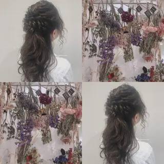 ロング ヘアアレンジ 赤阪 優奈のヘアスタイル