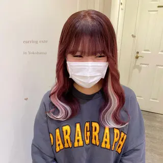 ミディアム カラー エクステ/ハイトーン 🐏☁️miminaのヘアスタイル