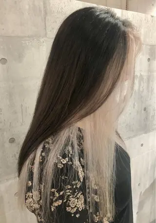ロング カラー レイヤー/韓国 ハイトーン興津史弥のヘアスタイル