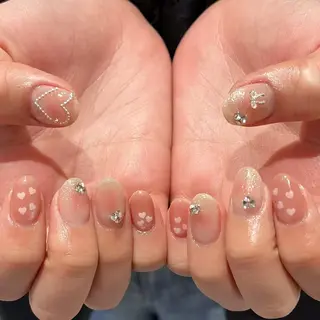 ネイル 🍑長さだし ワンホン💅モモコのネイルデザイン