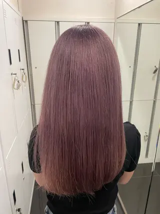 セミロング カラー ハイトーン/パーソナ ルカラー診断・ユキノのヘアスタイル