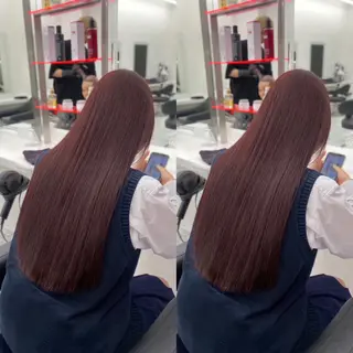 ロング まろっと艶感ブラウン ベージュ🤍まなかのヘアスタイル