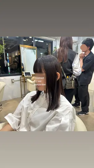 セミロング Ata.広尾 美容室所属・11月カットモデル 募集❗️junnaのヘアスタイル