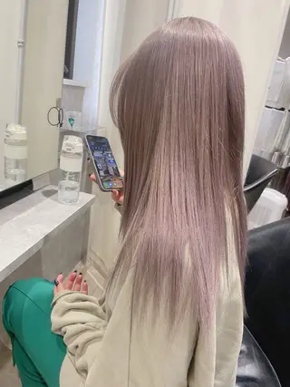 ロング カラー Rio/ヘアセット/ ハイトーンカラーのヘアスタイル