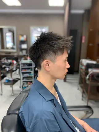 メンズ バーバーショップ涼桜新町店所属・田中大 パーマ/メンズカットのヘアスタイル