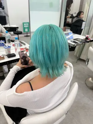 ショート カラー ハイトーン/エクステ /りこぴん🎀のヘアスタイル