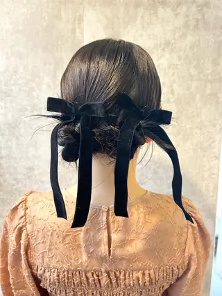 セミロング ヘアアレンジ ハイトーン👱‍♀️ エクステ/彩花のヘアスタイル