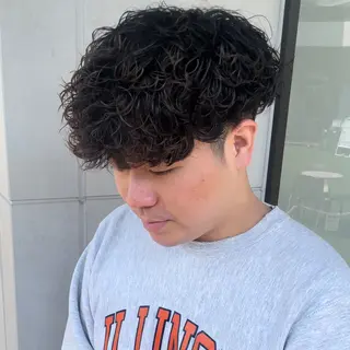 ショート パーマ メンズ メンズヘア特化 崎田 成人のヘアスタイル