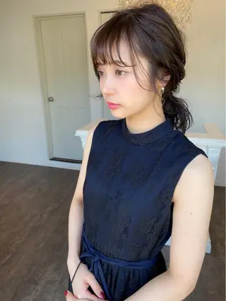 セミロング ヘアアレンジ 成松 勇治のヘアスタイル