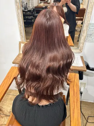 ロング カラー カネコ ナナミのヘアスタイル