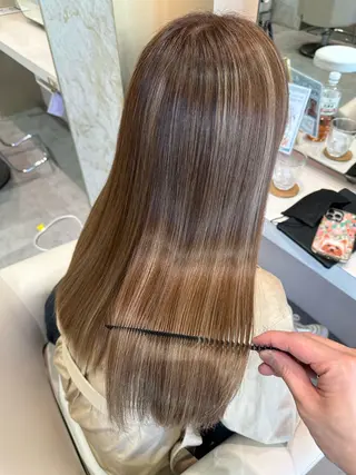 ロング カラー 店長/mao/ 前髪/顔周りカットのヘアスタイル